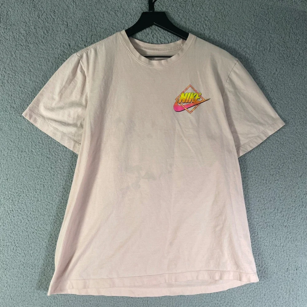 Nike Graphic Tee Mens Large Just‎ Do It Lizard Shirt Beige Streetwear